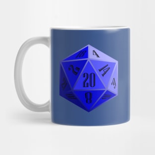 Blue D20 Mug